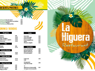 Menu Restaurante Vista Paraíso en Punta-Mita Menu Restaurante Vista Paraíso en Punta-Mita